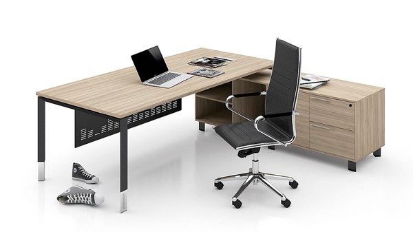现代简约单人钢木办公桌椅 办公台 写字台 大班台