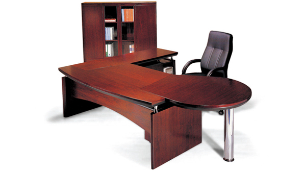 中式复古实木老板办公桌椅大班台