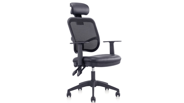 黑色升降调节高度网布电脑椅子转椅带轮子