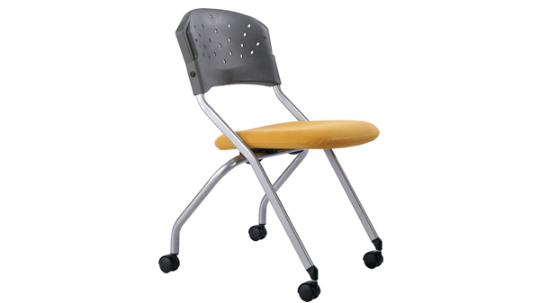 移动折叠塑料培训椅会议椅