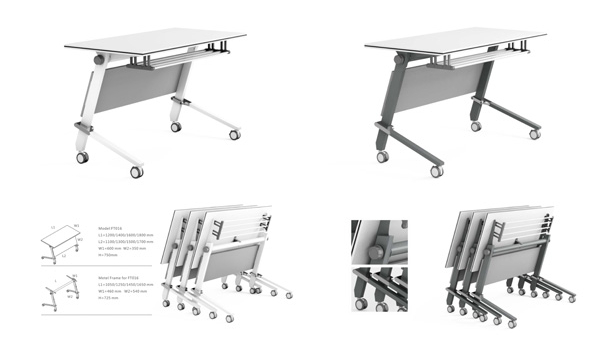 简易长条形可移动折叠会议桌培训桌课桌