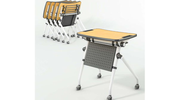 简易可移动钢架折叠会议桌培训桌课桌